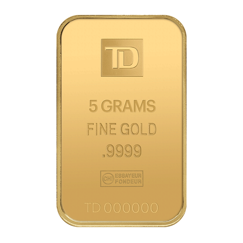 Image for 5 gram TD Gold Bar from TD Precious Metals